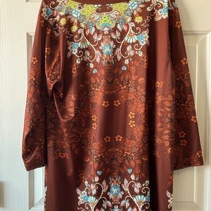 Lily Long sleeve brown tunic